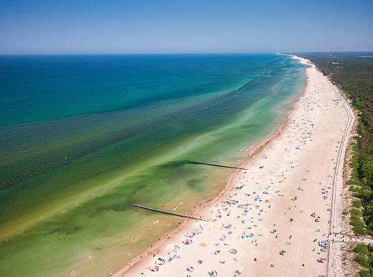 Grafika Łeba szerokie plaże
